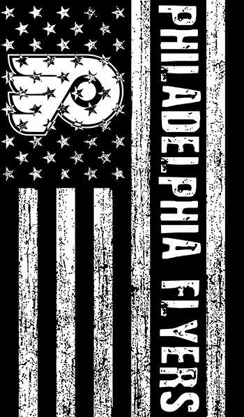 Philadelphia Flyers Black And White American Flag logo iron on paper